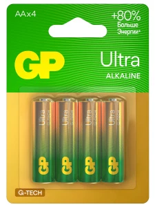GP Batteries - Батарейки алкалиновые Ultra Alkaline G-Tech LR6 AA 4шт блистер