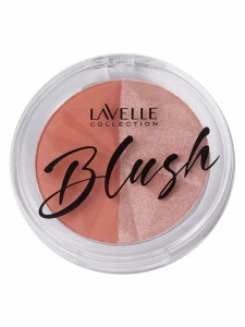 LavelleCollection - Палетка румяна и хайлайтер Blush & Glow, тон 02 персиковый 