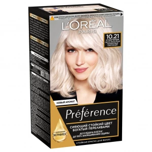 L'Oreal Paris - Preference Крем-краска, тон 10.21 Стокгольм, светло-светло-русый перламутровый