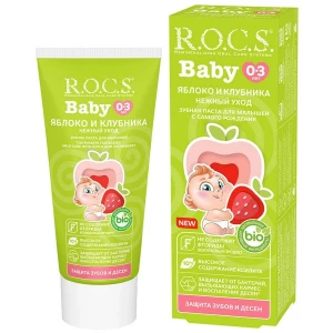 R.O.C.S. - Baby Зубная паста для детей 0-3 лет Нежный уход Яблоко и клубника 45г
