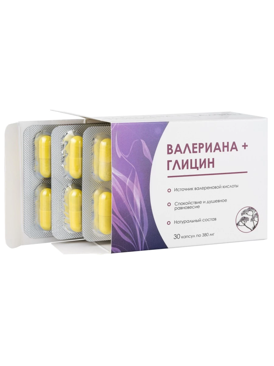 Алфит плюс - Валериана + Глицин 30 капсул