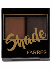 Farres - Тени для век 2 цвета Shade, тон 12 коричневый / темно-коричневый