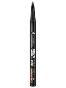 LuxVisage - Маркер для бровей c эффектом микроблейдинга Brow Builder Tattoo Effect, тон 02 soft brown