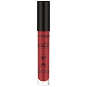 Deborah Milano - Помада для губ матовая жидкая Fluid Velvet Mat Lipstick, тон 07 огненно-красный 
