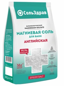 СольЗдрав - Соль для ванн магниевая Английская 800г