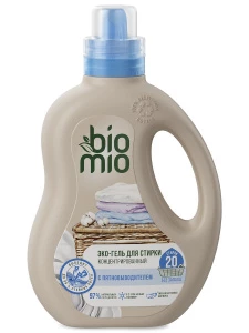 BioMio - Bio-Laundry Экологичный концентрированный Гель и пятновыводитель для стирки 900мл