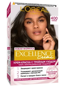 L'Oreal Paris - Excellence Стойкая Крем-краска, тон 400 Каштановый