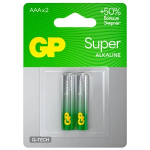 GP Batteries - Батарейки алкалиновые Super Alkaline G-Tech LR03 ААА 2шт