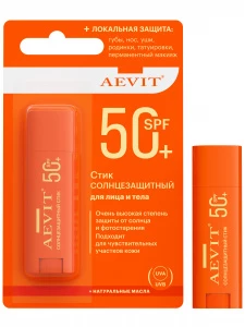 AEVIT - Солнцезащитный Стик для лица и тела SPF50+ 4,8г