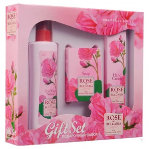 Rose of Bulgaria - Бр Набор.Rose of Bulgaria №2 (роз.вода 230мл, нат.мыло 100г, крем для рук)