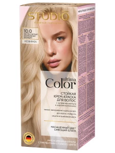 Studio Professional - Ultima Color Стойкая Крем-краска для волос, тон 10.0 экстра светлый натуральный блондин