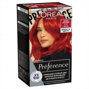 L'Oreal Paris - Preference Яркость цвета Стойкая краска для волос, тон 8.624 яркий красный, Гавана