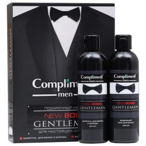 Compliment - Подарочный набор №1770 New Boss Gentleman (Шампунь для волос и бороды 250мл + Бодрящий гель для душа 250мл)
