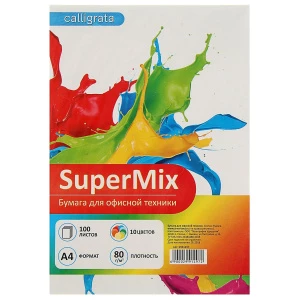 Calligrata - Бумага цветная А4 100л Mix 10 цветов 80г/м2