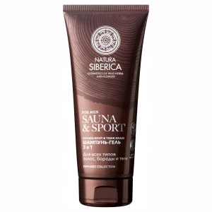 Natura Siberica - Men Sauna & Sport Шампунь-гель 3в1 для волос, бороды и тела 200мл