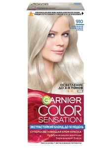 Garnier - Роскошь цвета Крем-краска для волос, тон 910 пепельно-платиновый блонд