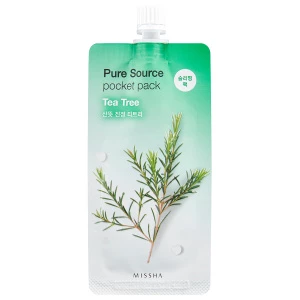 Missha - Маска кремовая ночная с экстрактом чайного дерева Pure Source Pocket pack 10мл 1шт