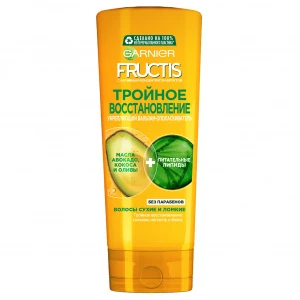 Garnier - Fructis Бальзам-ополаскиватель Тройное восстановление для сухих и ломких волос 387мл 