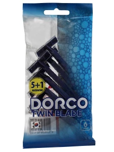 DORCO - Станок для бритья одноразовый 2 лезвия 5+1шт