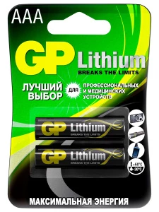 GP Batteries - Батарейка литиевая LR03 ААА 2шт блистер