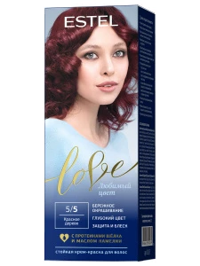 Estel - LOVE Стойкая крем-краска для волос, тон 5/5 красное дерево 