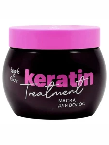 Spark & Glow - Маска для волос с эффектом кератина Hair Mask with Keratin Effect 500мл