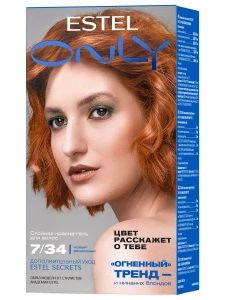 Estel - Only Краска для волос, тон 7/34 новый ренессанс / русый золотисто-медный