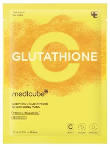 Medicube - Тканевая маска для ровного тона с глутатионом Deep Vita C Glutathione Brightening Mask 27г