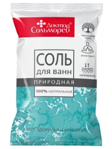 Доктор Сольморей - Соль для ванн Природная 1000г