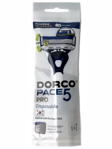 DORCO - Pace 5 Pro Станок для бритья одноразовый 5 лезвий увлажняющая полоска 1шт