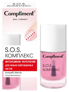 Compliment - Nail therapy Средство по уходу за ногтями S.O.S. Комплекс 10мл