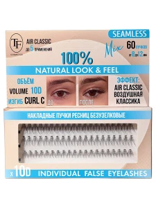 TF cosmetics - Накладные пучки ресниц безузелковые Seamless 10DMIX