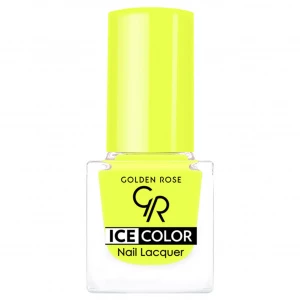 Golden Rose - Лак для ногтей Ice Color mini, тон 203 лимонный неон