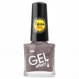 Kiki - Лак для ногтей Gel Effect, тон 074 серебристый металлик