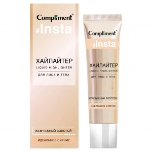 Compliment - Хайлайтер для лица и тела Жемчужный золотой 35мл