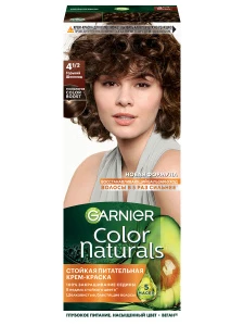 Garnier - Color Naturals Крем-краска, тон 4 1/2 Горький шоколад