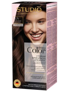 Studio Professional - Ultima Color Стойкая Крем-краска для волос, тон 6.71 молочный шоколад