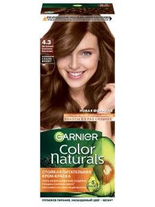Garnier - Color Naturals Крем-краска, тон 4.3 Натуральный золотистый каштановый