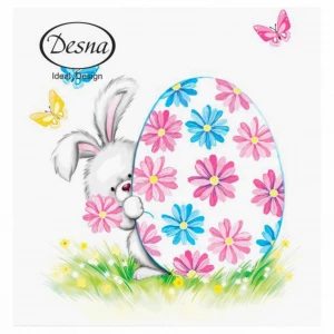 Desna - Салфетки однослойные Пасхальный подарок 24*24см 40шт