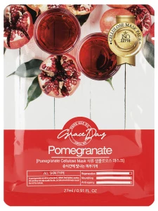 Grace Day - Тканевая маска с экстрактом граната Pomegranate Cellulose Mask 27мл