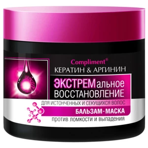 Compliment - Кератин & Аргинин Бальзам-маска Экстремальное восстановление для секущихся волос 300мл