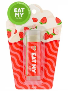 Eat My - Бальзам для губ Земляника со сливками 4,8г