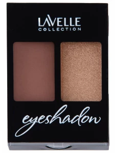 LavelleCollection - Тени для век двухцветные, тон 03 терракотовый / золотистый шиммер
