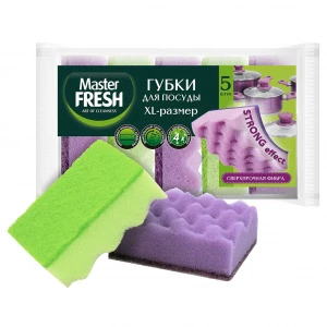 Master Fresh - Губки для посуды XL strong effect 5шт