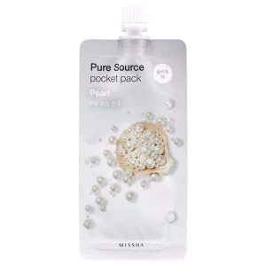Missha - Маска кремовая ночная с экстрактом жемчуга Pure Source Pocket pack 10мл 1шт