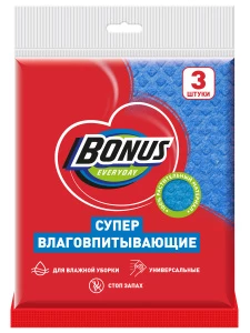 Bonus - Салфетки супервлаговпитывающие 3шт 