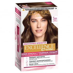 L'Oreal Paris - Excellence Стойкая Крем-краска, тон 5.00 Светло-каштановый