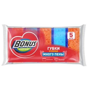 Bonus - Губки кухонные крупнопористые 5шт