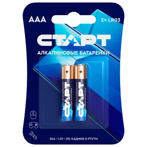 СТАРТ - Батарейки алкалиновые LR03 2шт блистер