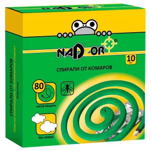 Nadzor - Спирали от комаров зеленые 10шт без запаха 